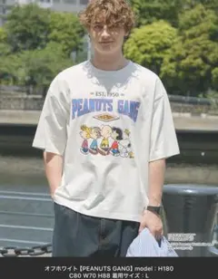 PEANUTS カレッジロゴ ルーズ半袖Tシャツ　セール　新品　ユニセックス