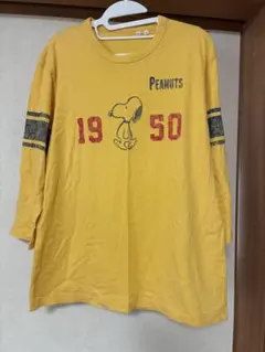 【ユニクロ UT】PEANUTS スヌーピー Tシャツ イエロー L