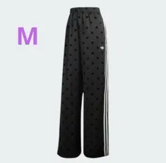 adidas サテン 水玉 模様 ワイドレッグパンツ　ポルカドット