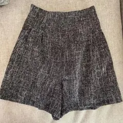GRL ツイード調 キュロット ショートパンツ S