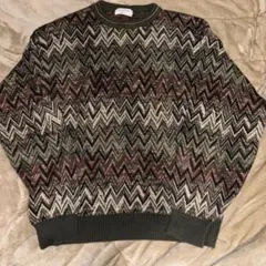 90s USA製 総柄ニット XL vintage 古着のサムネイル