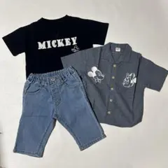 美品【ミッキーマウス 】トップス＆パンツ 【100cm】3点セットのサムネイル