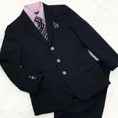 美品 ヒロミチナカノ キッズ ブラック フォーマル スーツ 135 140