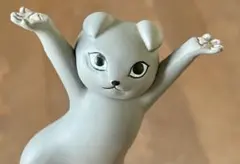 ◼️12/15(月)まで 【Qualia】 ネコのペンおき グレー スコ