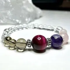 【癒し】ピンクタイガーアイ 14mm玉 ブレスレット パワーストーン レディース