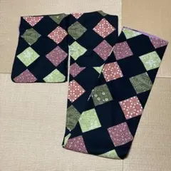 美品◆黒地合わせ着物◆サイズL