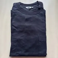 ユニクロ ダークネイビー クルーネック Tシャツ