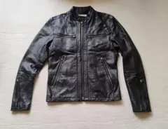 ☆MEN'S BIGI■リアルレザー■シングルライダース■М■ブラック☆