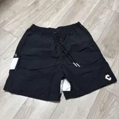 CRONO サイドストライプ ショートパンツ XL 黒