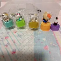 平成レトロ　ハローキティ ボトルキャップフィギュア 5体セット