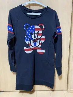 HYSTERIC GLAMOUR ヒステリックベア国旗 オーバーサイズトレーナー