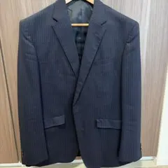 スーツセレクト　ネイビー ストライプ ビジネススーツジャケット