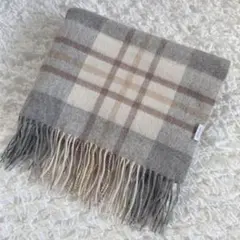 アンタイトル　ストール　ショール　大判　チェック柄　フリンジ