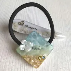 NO.25 レジン ドライフラワー ヘアゴム 髪ゴム ハンドメイド - メルカリ