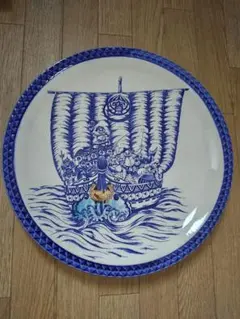 丸越陶器 飾り皿 縁起物 結び文 扇文様 丸越陶器 飾り皿 縁起物 結び文 扇文様 - メルカリ
