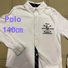 Ralph Lauren ホワイト長袖シャツ Sサイズ8 140センチ