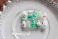 ネイルチップ現品販売！あざらしとクリームソーダネイル