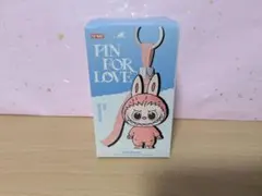 POPMART　ラブブ　PIN FOR LOVE イニシャル　Ｒ　黒