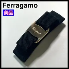 ✨美品✨ Ferragamo フェラガモ バレッタ　リボン　ブランドロゴ　名作のサムネイル