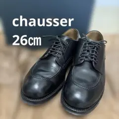 【美品】chausser 別注モデル　c-7053 26㎝　ブラック　レザーのサムネイル