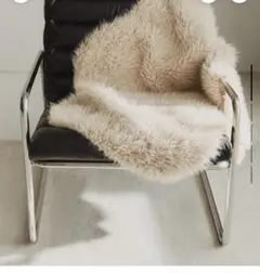 ザラホーム　ロング フェイクファー ブランケット