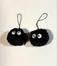 ジブリ まっくろくろすけ （ストラップつき ）【新品、未使用】2個