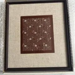 伊勢型紙切り絵 額装品 花柄 和風 インテリア 伊勢型紙切り絵 額装品 花柄 和風 インテリア | Mercari