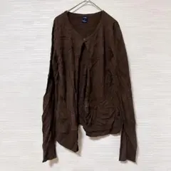 CAP ブラウン カーディガン 【M】 長袖カーディガン ポケット付き
