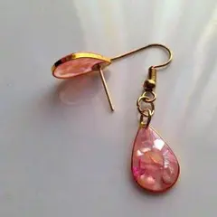 春ピアス 桜 花びら しずく