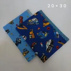 ランチョンマット 20×30 ランチクロス 給食ナフキン 2枚セット 車柄