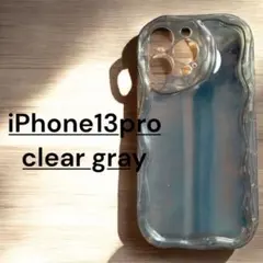 iPhone13pro ケース クリアグレー 新品 おしゃれ 保護カバー