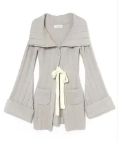 andmary Ashley ribbon cardigan lightgray