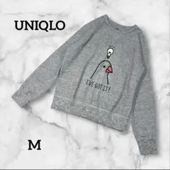UNIQLO ユニクロ グレー 鳥デザイン スウェット トレーナー Mサイズ