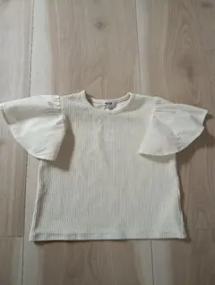 B:MING By BEAMS 女の子120cm袖フリルTシャツホワイト