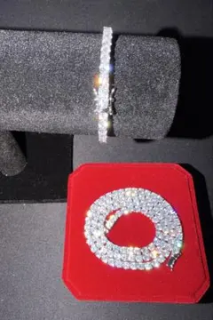✨最高品質✨黄金比VVS モアサナイト テニスチェーン ブリンブリン ✨最高品質✨黄金比VVS モアサナイト テニスチェーン ブリンブリン