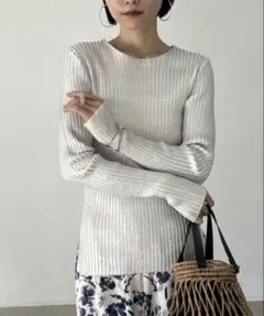 早い者勝ち！DOUX ARCHIVES メタリックリブニット　新品未使用