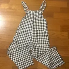 ZARA レディースギンガムチェックオーバーオール