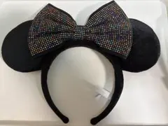 ミッキー、ミニー耳カチューシャ ビーズ装飾