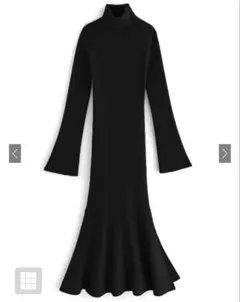 GRL フレアスリーブマーメイドニットワンピース