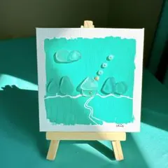 シーグラスアート　癒しのアート　原画　一点物　インテリア　飾り　シーグラス