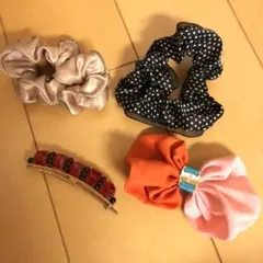シュシュ、バレッタ、クリップのセット♡ヘアアクセサリー