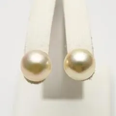 南洋白蝶真珠ピアス 9mm ナチュラルゴールド K18製 普段使い デイリー 