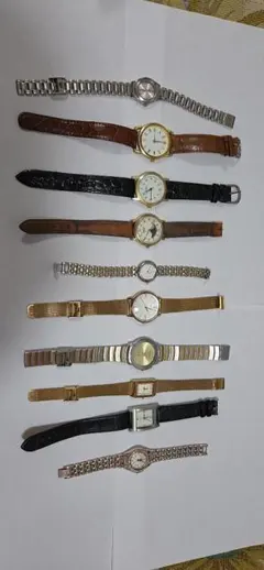 ジャンク 腕時計10本セット シルバーベルト - メルカリ