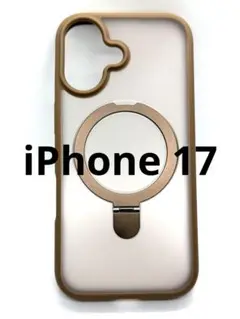 iPhone17 ケース スタンド レンズカバー付 新品 スケルトン