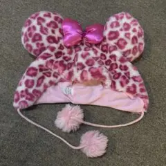 ディズニー ミニー ファンキャップ ヒョウ柄 ピンク