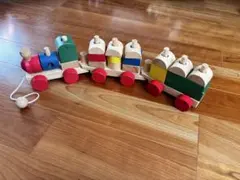 エド・インター ワニさんの汽車つみき 木製おもちゃ 知育玩具 男の子