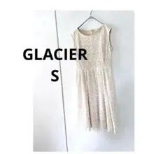 GLACIER 総レース ワンピース S ベージュ グラシア 膝丈 上品 華やか