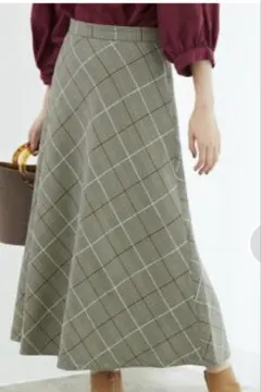 ROPE PICNICロペピクニック チェック柄フレアロングスカート38