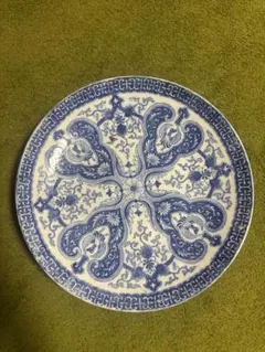 中国美術 青華纏枝蓮花紋 皿 φ34cm(K-YC855) - メルカリ