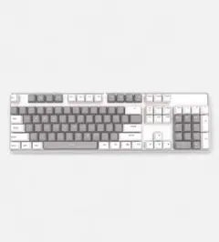 【新品】104個 キーキャップ グレー×ホワイト MXのサムネイル